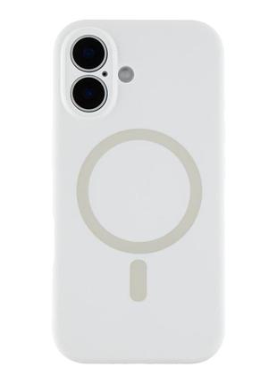 Чохол glow silicone case full camera with magsafe для iphone 16 white