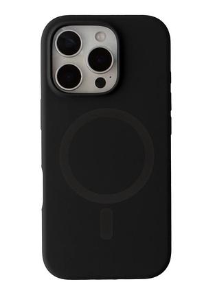 Чохол glow silicone case with magsafe для iphone 16 pro black