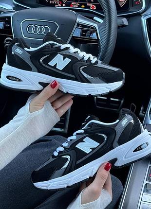 Жіночі кросівки new balance 530 black white grey