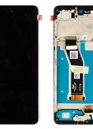 Дисплей motorola xt2421-13 moto e14 с сенсором и рамкой, черный, оригинал