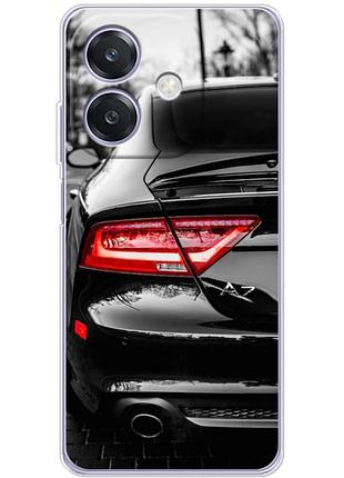 Чехол силиконовый с картинкой на oppo a40m (машина, audi a7)