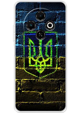 Чохол силіконовий з картинкою на tecno spark 30c (патріотичний, герб україни)