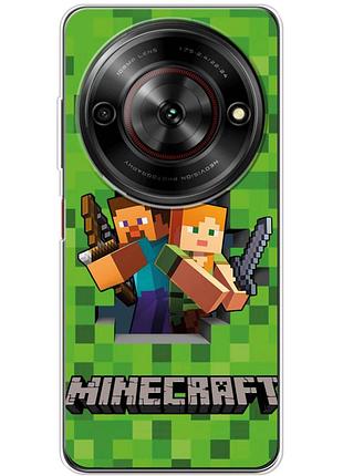 Чехол силиконовый с картинкой на zte nubia focus 5g (майнкрафт, minecraft)