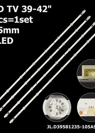 Led підсвітка tv 39-40-42" jl.d39581235-105as-m 43-d385x012-x03a-xl dled38.5ahxl 4x8 0002 4шт.