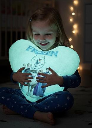 Подушка ночник frozen - холодное сердце - детский ночник фроузен мех плюш