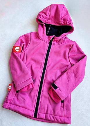 Софтшел куртка на флисе lupilu 122-128 см водонепроницаемая softshell для девочек