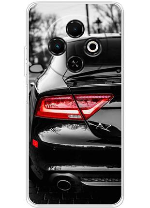 Чехол силиконовый с картинкой на tecno spark 30c (машина, audi a7)