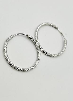 Сережки-кольца серебряные d=23 mm 1,5 г