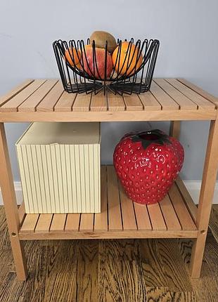 Стелаж (этажерка) 500х520х360 мм wooddecor из натурального дерева 2 полочки покрытый лаком