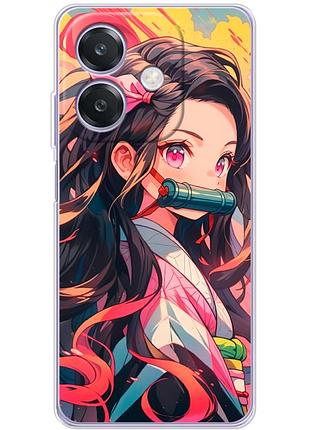 Чехол силиконовый с картинкой на oppo a40m (аниме, anime)