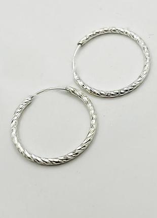 Сережки-кільця срібні d=23 mm 1,5 г