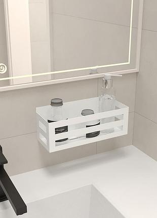 Полка в ванную комнату nc home perfo белая 110328