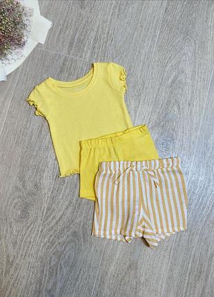 Міні лот (футболка та шорти) для новонародженої дівчинки 62 см primark