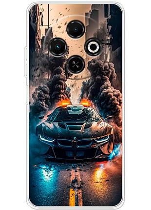 Чохол силіконовий з картинкою на tecno spark 30c (машина bmw i8)