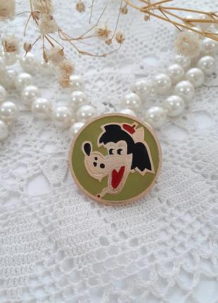 Ну, погоди! брошь ссср советская волк алюминий значок эмаль