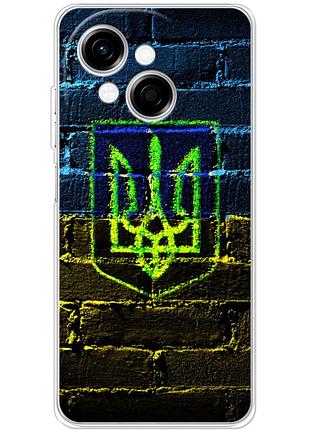 Чохол силіконовий з картинкою на tecno spark go 1 (патріотичний, герб україни)