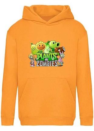 Худі рослини проти зомбі (plants vs zombie 003) помаранчеве, 116-128-140-152-164 розмір