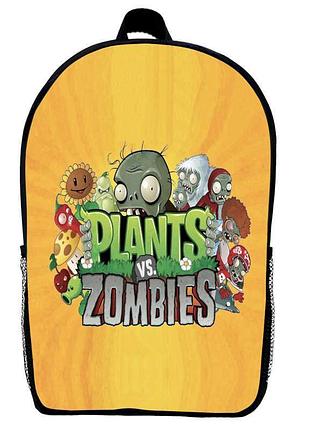 Рюкзак школьный растения против зомби (plants vs zombie 05 school gear bag) черный, 39 х 27 х 14 см