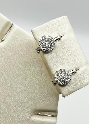 Сережки серебряные детские с кубическим цирконием 1,5 г