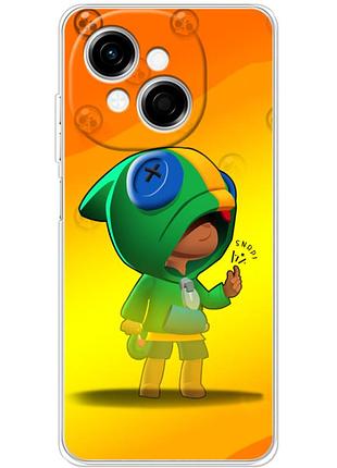 Чехол силиконовый с картинкой на tecno spark go 1 (бравл старс, brawl stars)