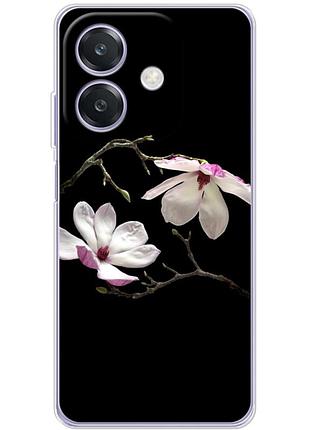 Чохол силіконовий з картинкою на oppo a3 (квітка, манголія)