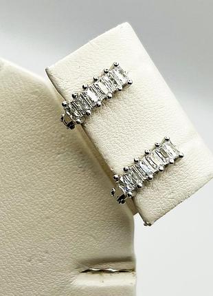 Сережки серебряные с кубическим цирконием 2,05 г