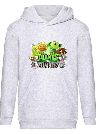 Худі рослини проти зомбі (plants vs zombie 003) сіре, 116-128-140-152-164 розмір