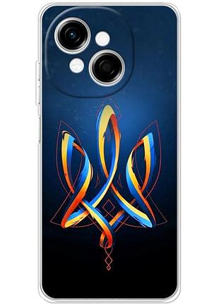 Чохол силіконовий з картинкою на tecno spark go 1 (патріотичний, герб україни)