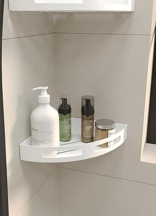 Полка в ванную комнату угловая nc home corner белая 110362