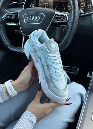Женские кроссовки adidas originals niteball ll turquoise white 5