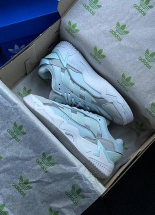 Женские кроссовки adidas originals niteball ll turquoise white 8