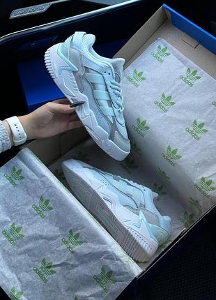 Женские кроссовки adidas originals niteball ll turquoise white 6