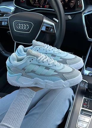 Женские кроссовки adidas originals niteball ll turquoise white 2