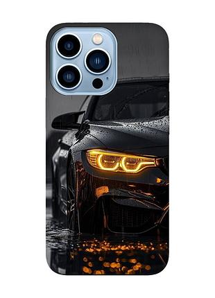 Матовий чорний чохол на apple iphone 13 pro max авто (принт 400)