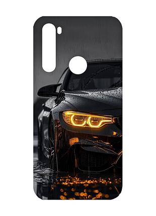 Матовый черный чехол на xiaomi redmi note 8 авто (принт 400)