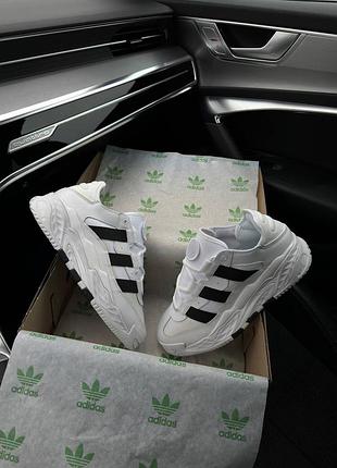 Мужские кроссовки adidas originals niteball prm white black 3