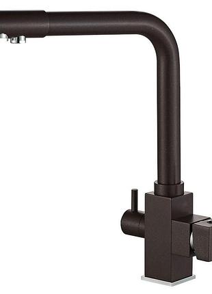 Смеситель для кухни под осмос globus lux lazer gllr-0100-6-marone