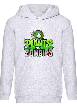 Худі рослини проти зомбі (plants vs zombie 001) сіре, 116-128-140-152-164 розмір