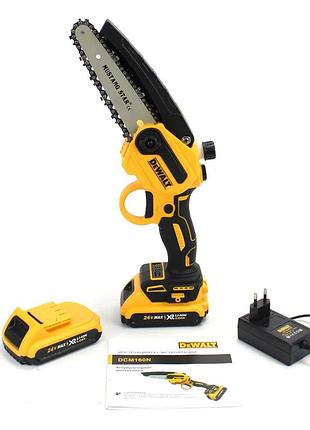 Веткорез аккумуляторный dewalt dcm160n с подкачкой в жёлтом чемодане