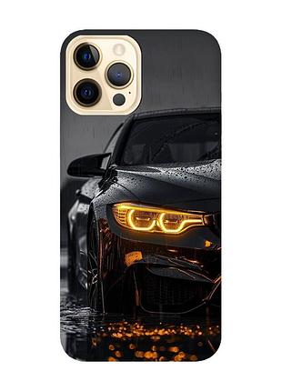 Матовий чорний чохол на apple iphone 12 pro max авто (принт 400)