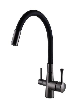 Смеситель для кухни под осмос globus lux lazer gllr-0903-11-graphite