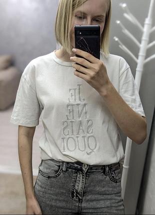 Футболка mango в красивом состоянии светло-бежевая 3