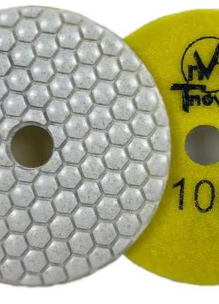 Алмазний гнучкий шліфувальний круг tnova (черепашка, суцільні подушки) dry use/сухе шліфування 100mm, зернистість 150 100