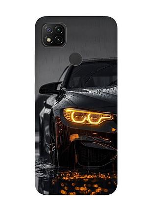 Матовий чорний чохол на xiaomi redmi 9c/10a авто (принт 400)