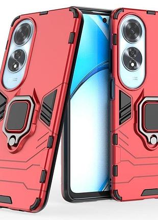 Чехол fiji ring для oppo a60 (cph2631) бронированный бампер с кольцом подставкой красный