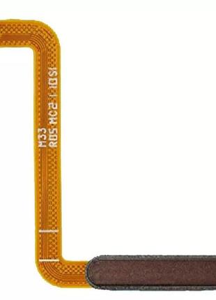 Шлейф samsung m336, m536 galaxy m33, m53 с сканером отпечатка пальца, brown