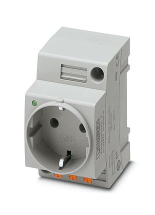 Розетка eo-cf/pt/led push-in з led 250 в ac 16a сірий