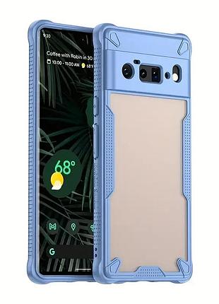Чохол протиударний для google pixel 6 pro frosted pc air bag матовий блакитний