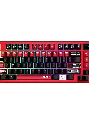 Игровая клавиатура msi forge gk600 w formula, blue switch, красный