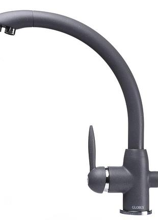 Смеситель для кухни под осмос globus lux lazer gllr-0777-3-titanium